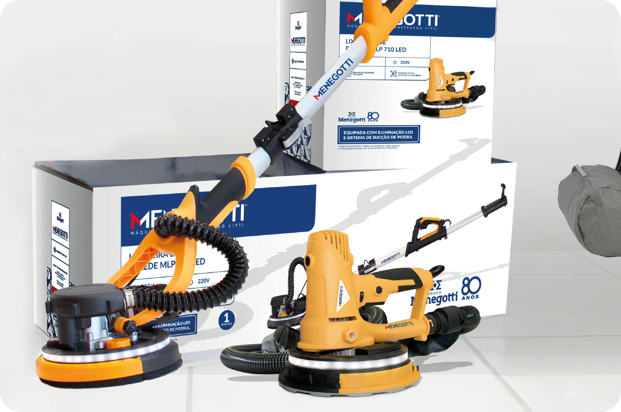 Lixadeira de Parede modelo LED - Grupo Menegotti
