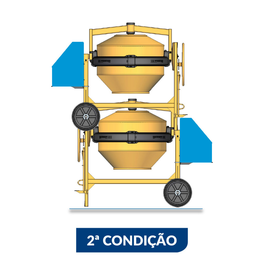 teste de qualidade nas rodas das Betoneiras 