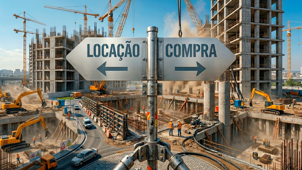Locação ou compra de equipamentos: qual estratégia faz mais sentido para a construção civil?